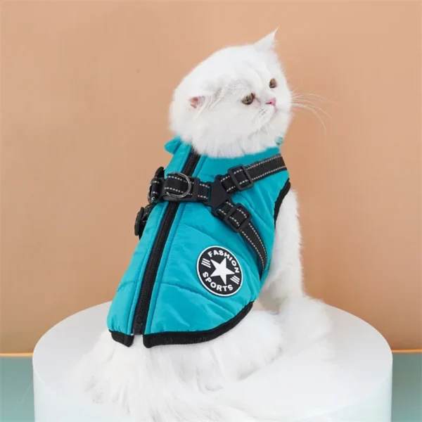 Large Pet Dog Jacket With Harness Winter Warm Dog Clothes For Labrador Waterproof Big Dog Coat Chihuahua French Bulldog Outfits - Image 2