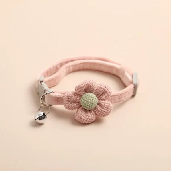 1Pc Cat Collar with Cute Flower Adjustable Buckle Cat Collar Bell Collar Cat Small Pet Supplies Kitten Collar Small Dog Acce - Image 4