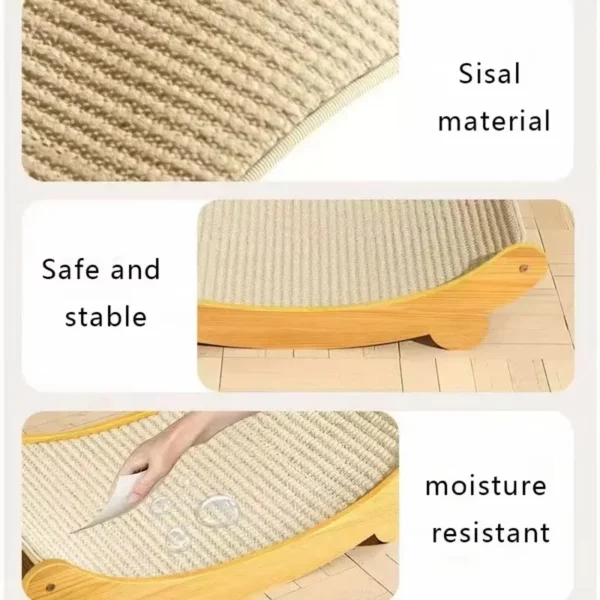 Cat Scratch Board Sisal Wear-resistlant Cat Scratching Pads Cozy Cats Lounge Chair Sleeping Bed Kitten Training Grinding Pet Toy - Image 4