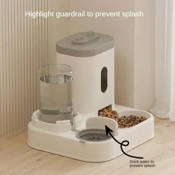 Automatic Feeder Cat Dog Food Bowl With Water Fountain Pet Large Capacity Raised Stand Dish Bowl For Cat Drinker Accessories - Image 4